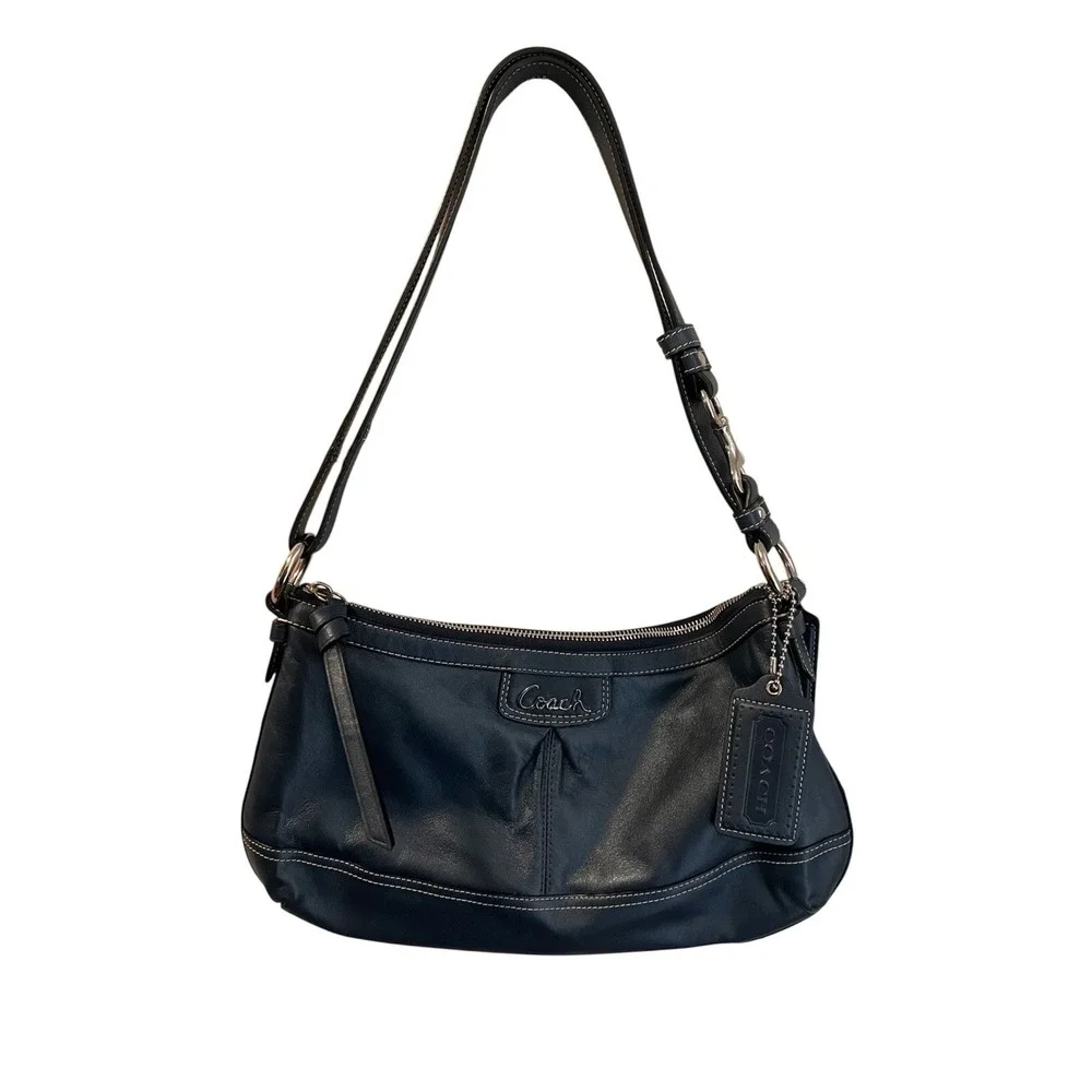 Coach Purse F19729 Park East West Duffle Blue Leather Convertible NWOT Hang Tags